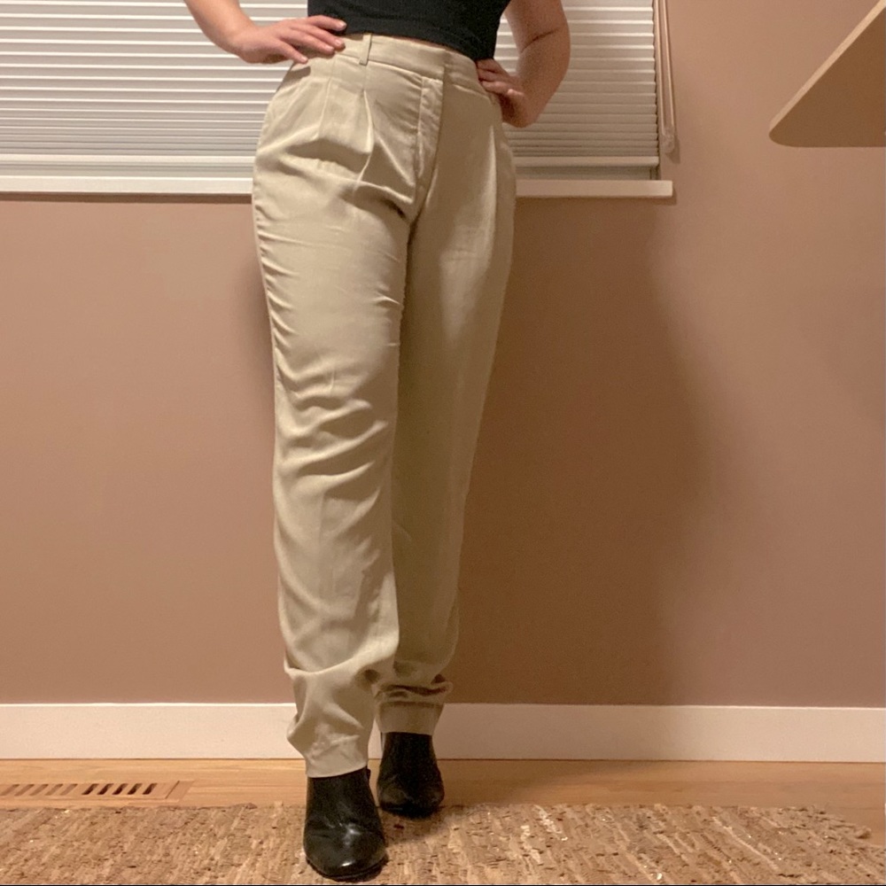 BABATON High Rise Pleated Peg Leg Pant (size 10)